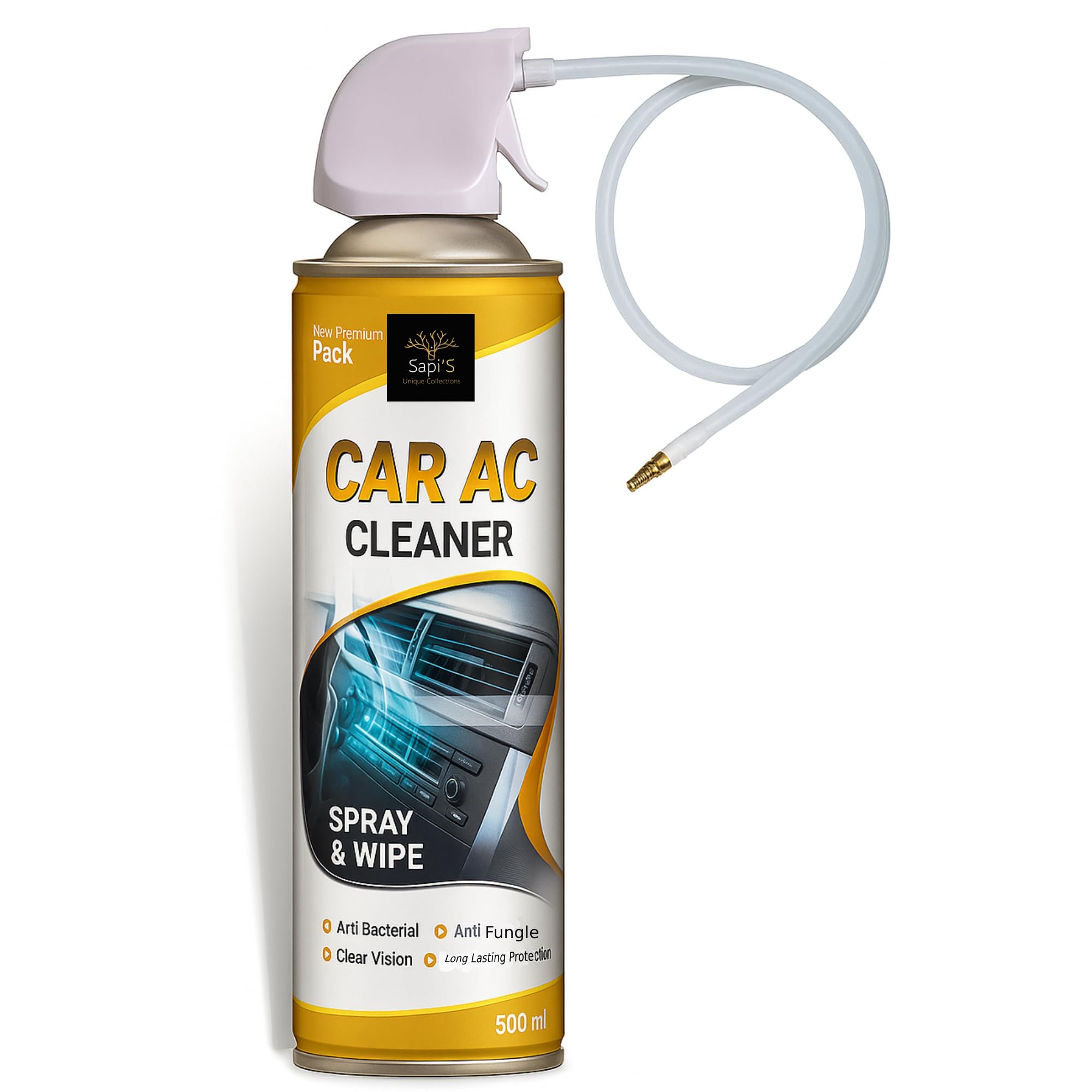 SAPI'S Carac-Cleaner: 500ml Interior Car Cleaner with Microfiber Cloth - Deep Clean for Dashboards, Seats & More-image-20