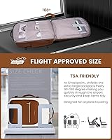 Vista 2 de LOVEVOOK Mochila de viaje de 40 L para mujeres y hombres, equipaje de mano aprobado por aerolíneas con 3 cubos de embalaje, bolsas de noche TSA