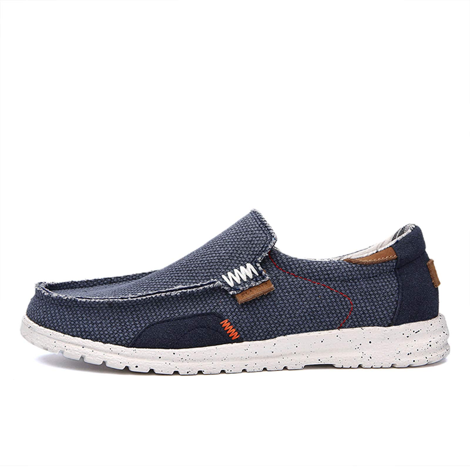 Mocassini Uomo Comfort Leggero Scarpe di Tela per Leggere Casual Scarpe da Ginnastica Piatte Antiscivolo Resistenti all'Usura per Tutti i Giorni