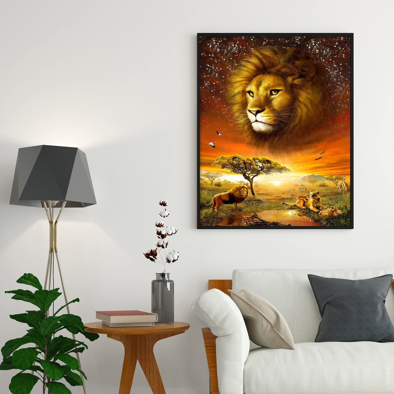 5D Fai Da Te Diamond Art Painting Kit Completo, Pittura Diamante 5D DIY, Diamante Strass Punto Croce Ricamo Pittura Painting con Numeri per Adulti, Bambini, Casa Parete Decorazioni (gatto scuro