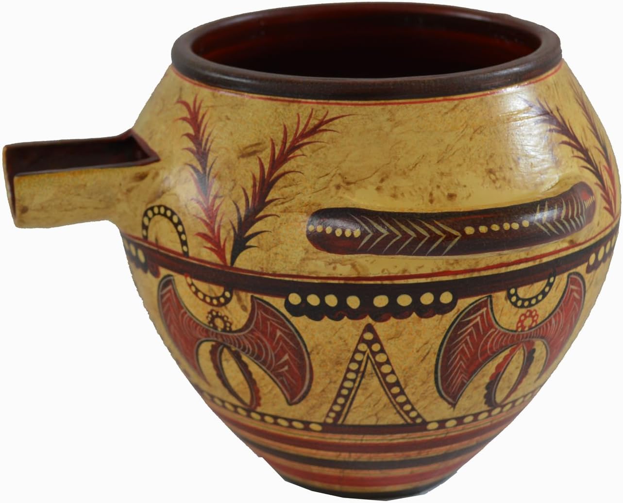 Estia Creations Minoan Pottery Amphora Vase - Labrys Double Axe Design - Ancient Crete Greece