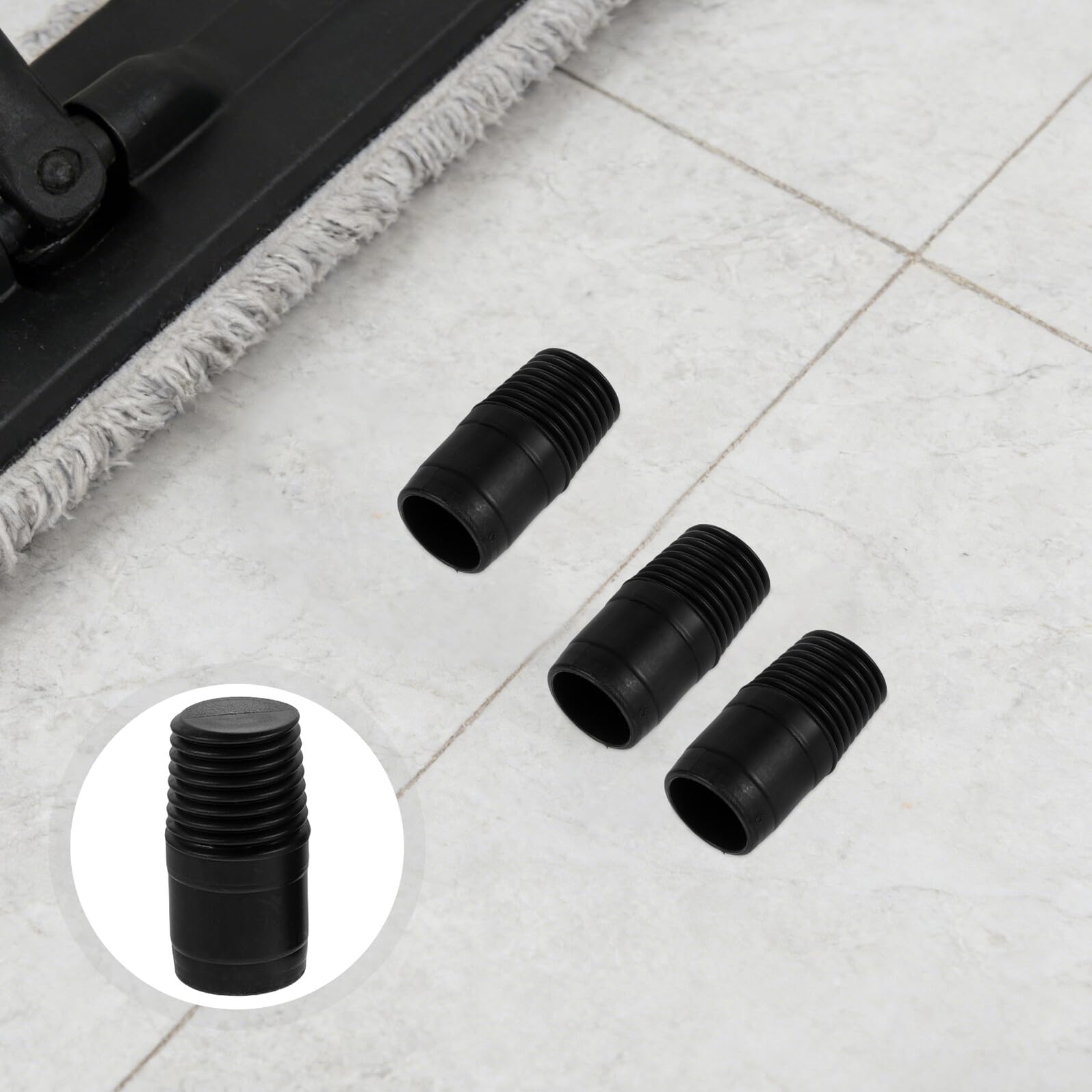 3 pezzi 3 pezzi di estensioni filettate 25 mm in plastica punta del manico della scopa adattatore filettato stile europeo compatibile con mop e scopa per accessori per la pulizia