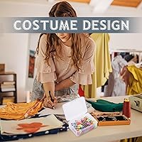 Vista 7 de Fteven Juego de 400 alfileres rectos de cabeza plana, juego de alfileres de cabeza plana de costura, alfileres de costura de cabeza