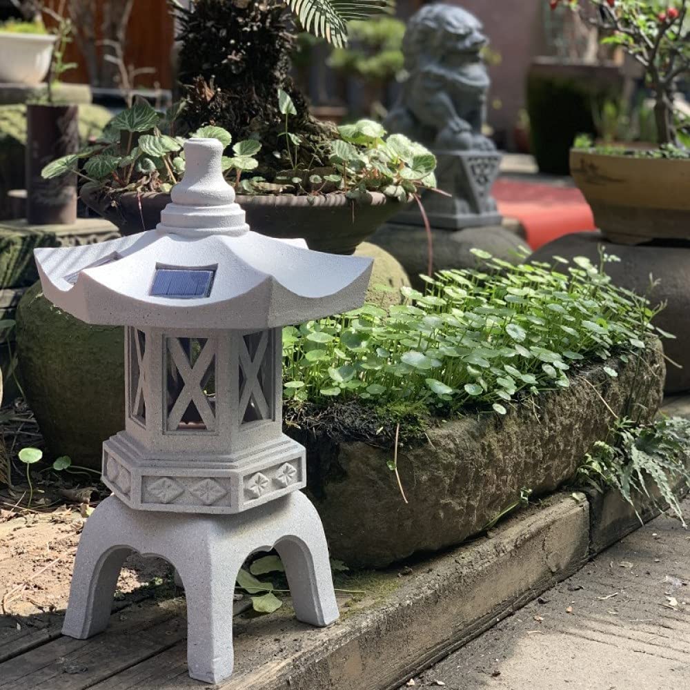 Dekoracja ogrodowa ozdoba solarna pagoda ogród podwórko rzeźba latarnia zen azjatycka dekoracja światło na patio podwórko