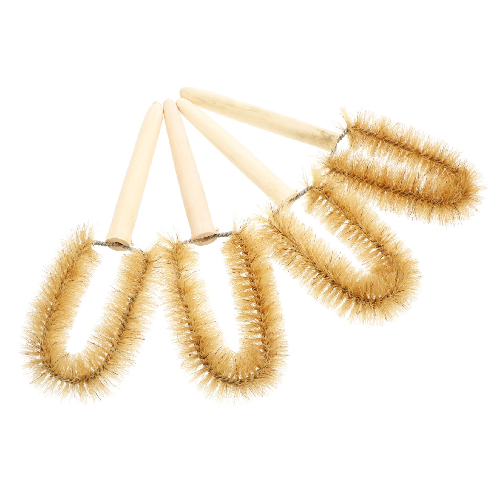 NULYLU Long Handle Beaker Brush Set 4pcs Comfortable Grip for Efficient Cleaning of Beaker Sizes