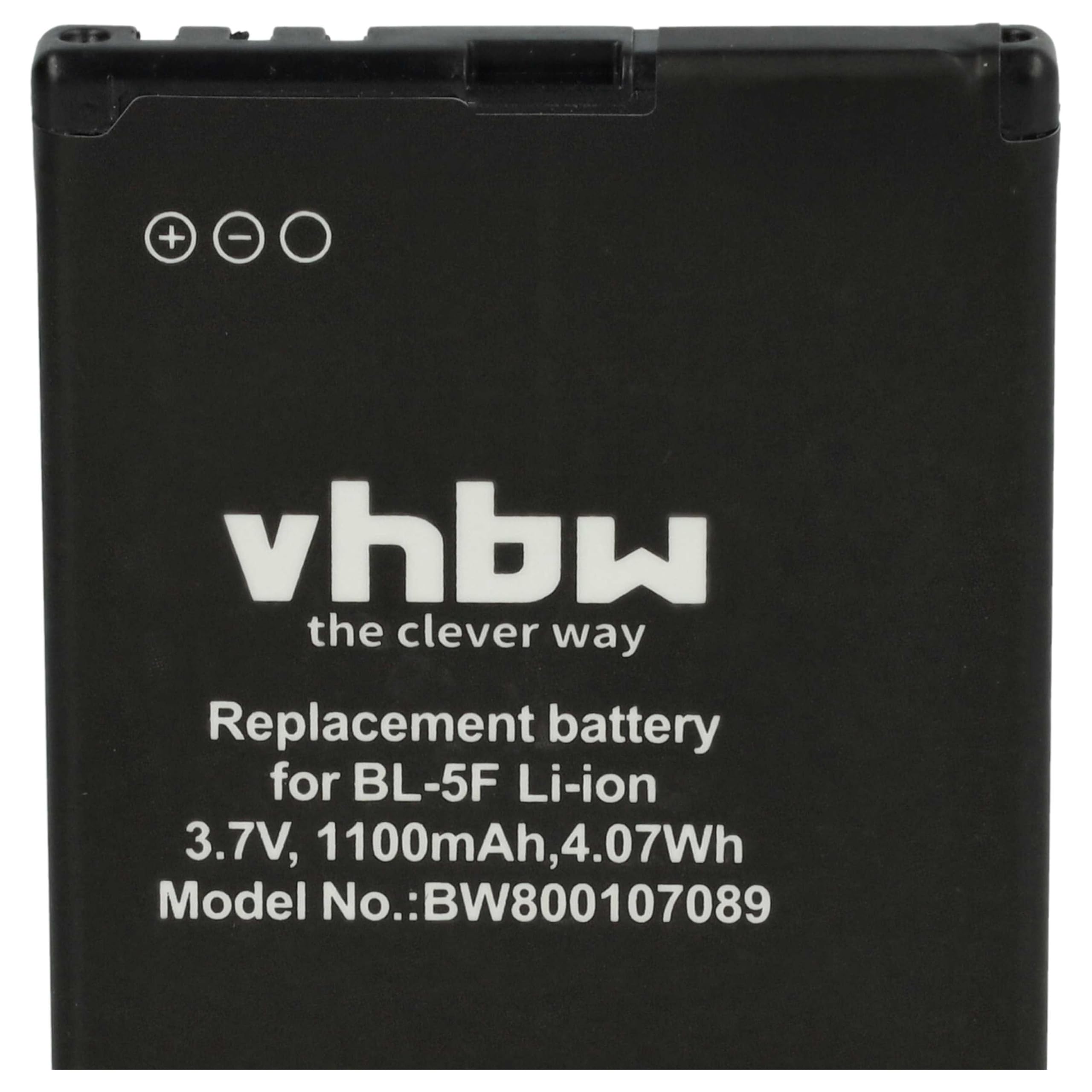 vhbw Akumulator kompatybilny z Bea-fon SL630 | SL640 telefon komórkowy smartfon telefon (1100 mAh, 3,7 V, litowo-jonowy)