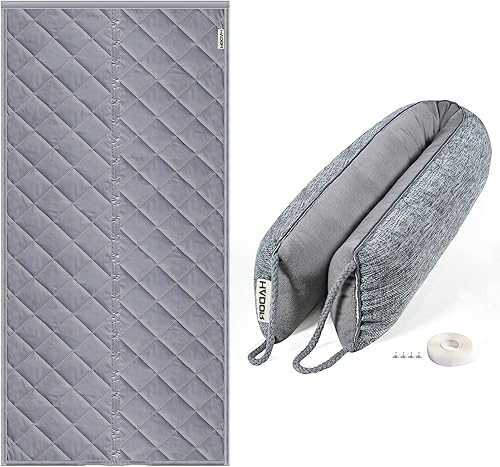 HADOR Bloqueador de tope para debajo de la puerta de 38 pulgadas para sello de protección inferior y pantalla magnética con aislamiento térmico para