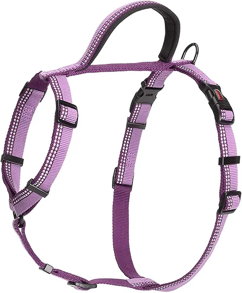 HALTI Walking Harness - Lightweight Dog Harness with Handle, Reflective & Adjustable, Ideal for Puppy Walks, Suitable for Small Dogs and Puppies (Size S, Purple)