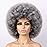 G&T Wig 70s Dark Grey Afro Curly Wigs for Unisex Men Women Glueless Wear and Go Wig Large Bouncy and Soft Natural Looking Synthetic Wigs for Costume Cosplay Party (1B/Dark Grey)