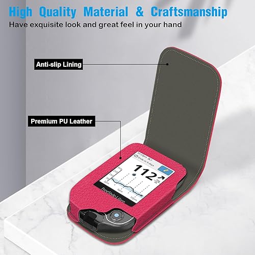 Vista 21 de Funda protectora de piel sintética para Freestyle Libre 3 2 / Libre Reader, ligera, a prueba de golpes, funda de transporte para diabéticos con clip
