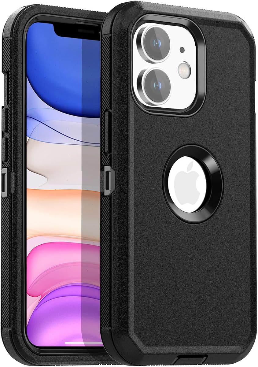 AICase for iPhone 11 Case,Heavy Duty Drop Protection Full Body Rugged Shockproof Military Protective Tough Durable Cover for iPhone 11 6.1"_7 Black