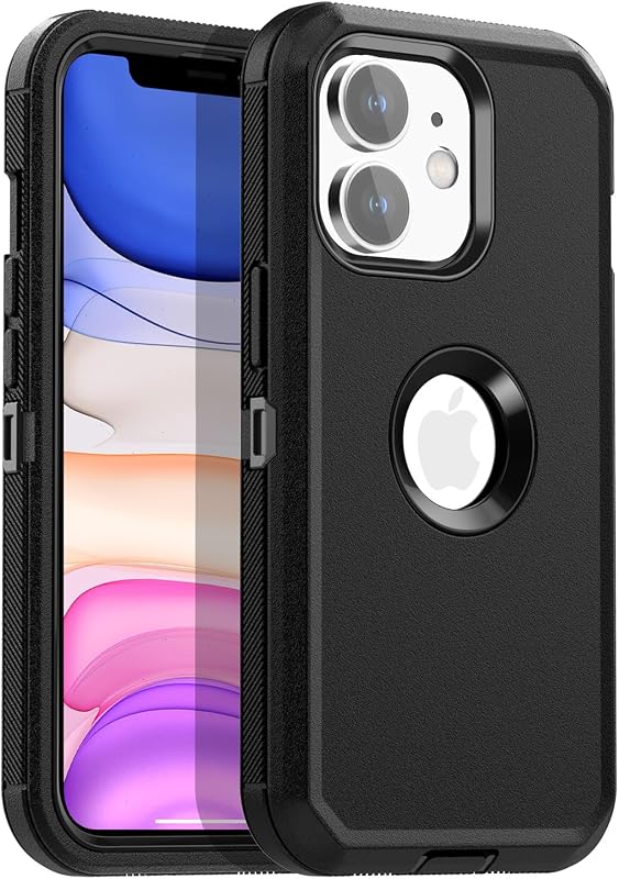 AICase for iPhone 11 Case,Heavy Duty Drop Protection Full Body Rugged Shockproof Military Protective Tough Durable Cover for iPhone 11 6.1"_7 Black