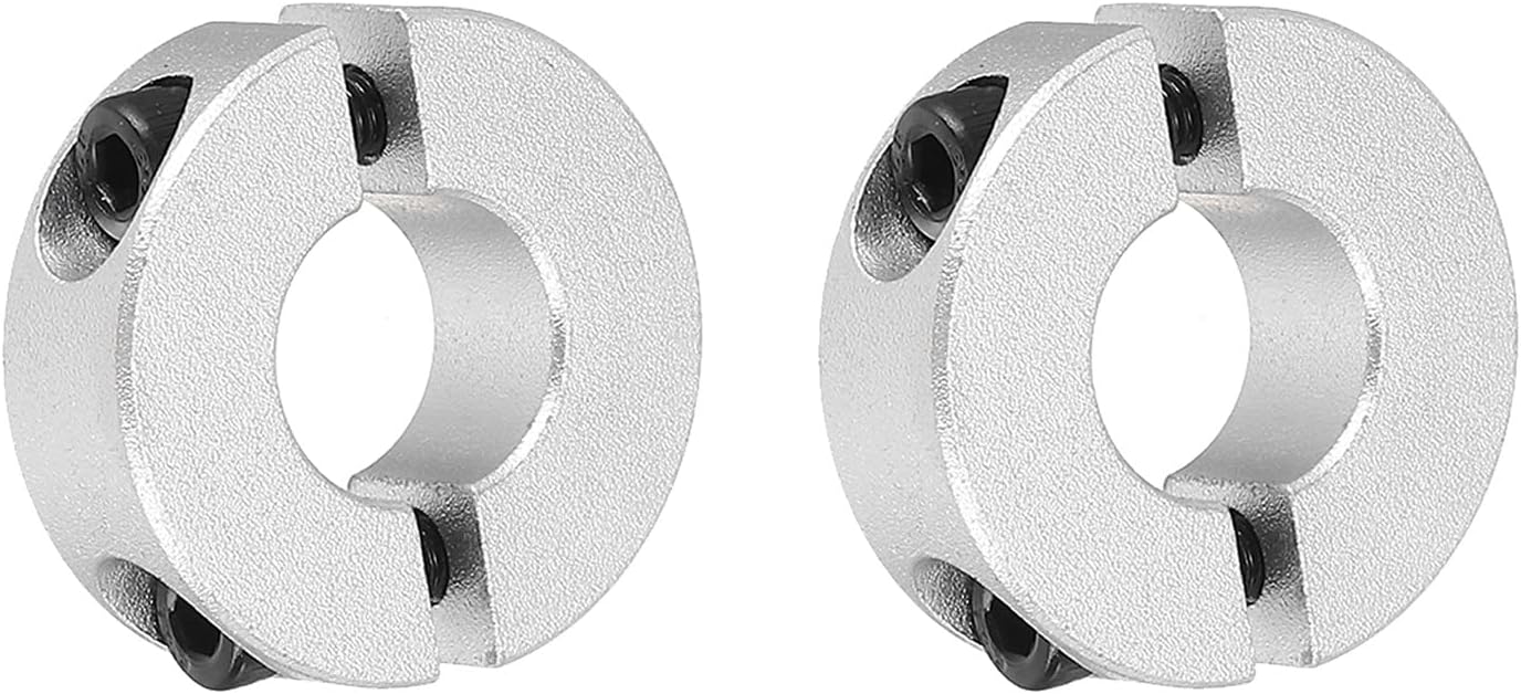 MECCANIXITY Shaft Collar 0.51 Inch Bore Double Split Aluminum Clamping Collar Shaft