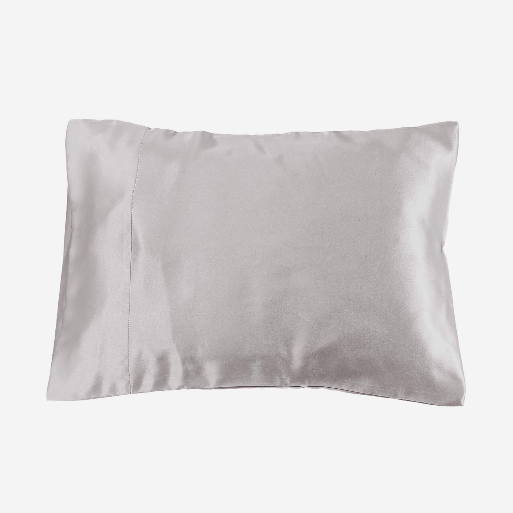Lilysilk 19 Momme 100% Mulberry Silk Pillowcase Travel Size, Silvergray, 13" x 18"