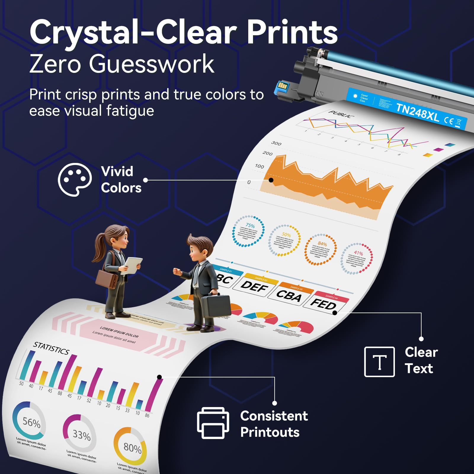 INKNI Compatibles avec Brother TN284XL TN-248XL TN248 pour Brother MFC-L3760CDW Toner HL-L3220CWE MFC-L3740CDWE DCP-L3520CDWE DCP-L3560CDW MFC-L3740CDW,4 Pack