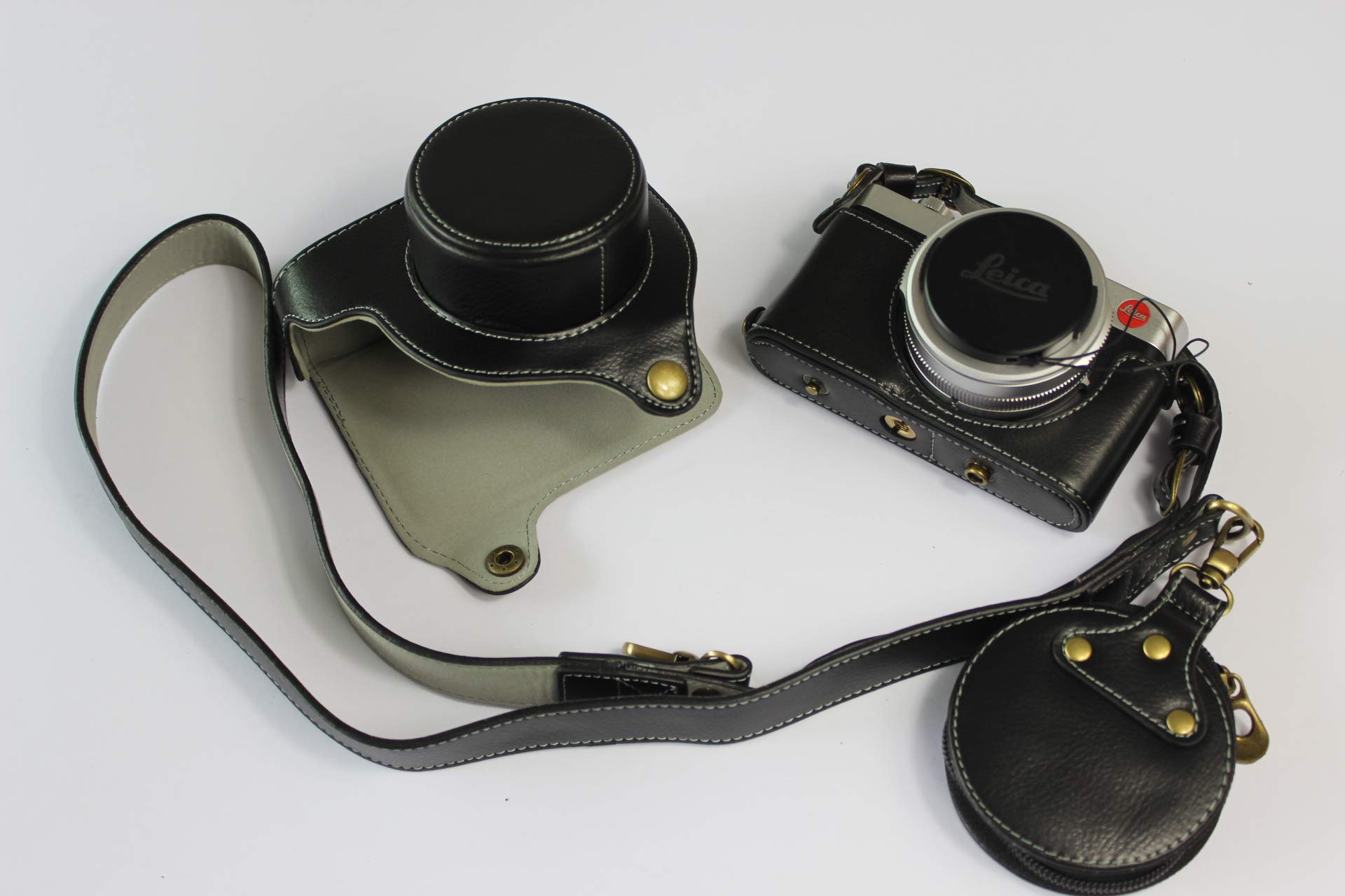 TP Handgemaakte Echt Echt Lederen Half Camera Case Tas Cover Voor Leica D Lux Typ 109 D Lux7 8 Kleuren Groen