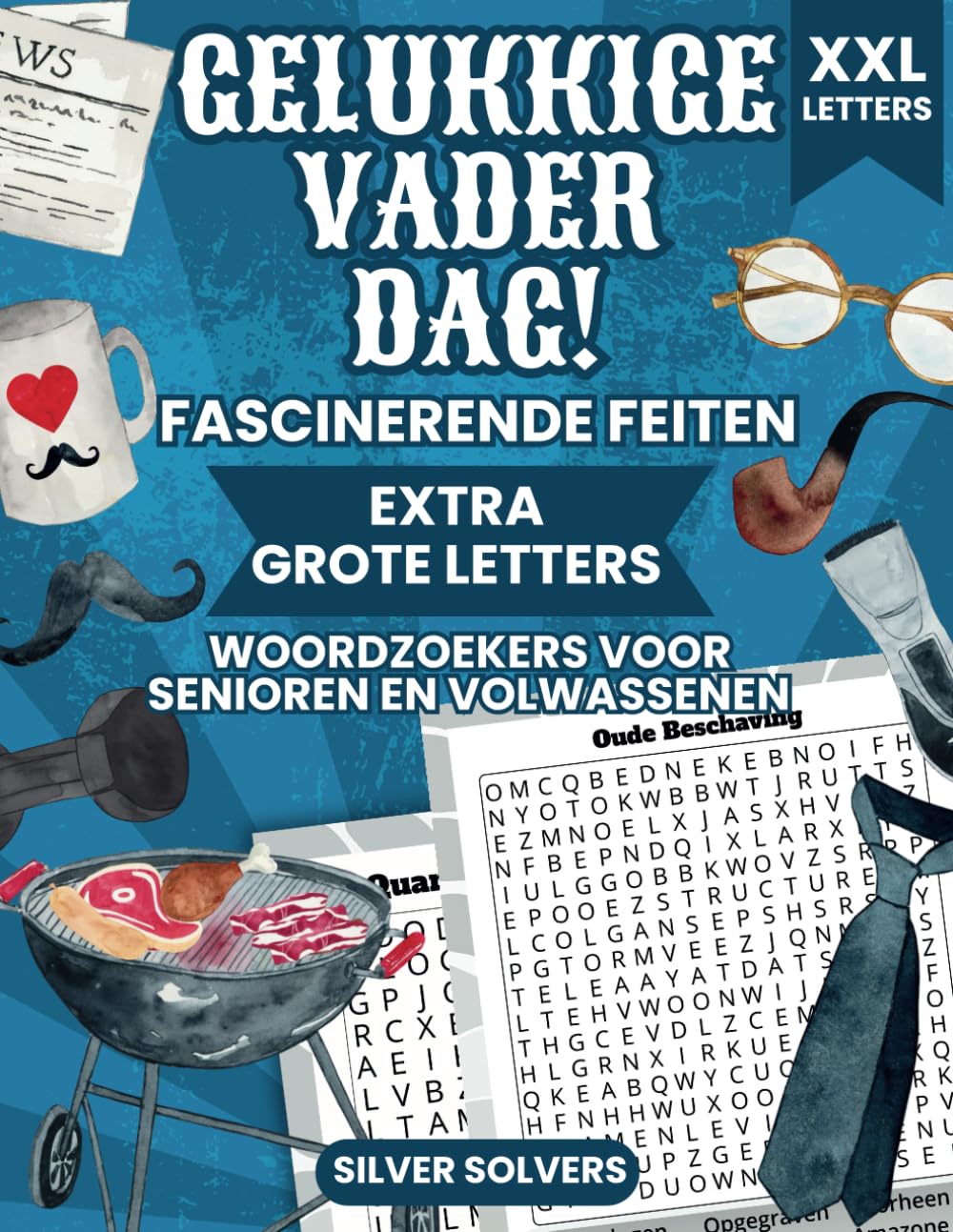 Vaderdag: Woordzoekers Voor Senioren En Volwassenen (Daag je geest uit)