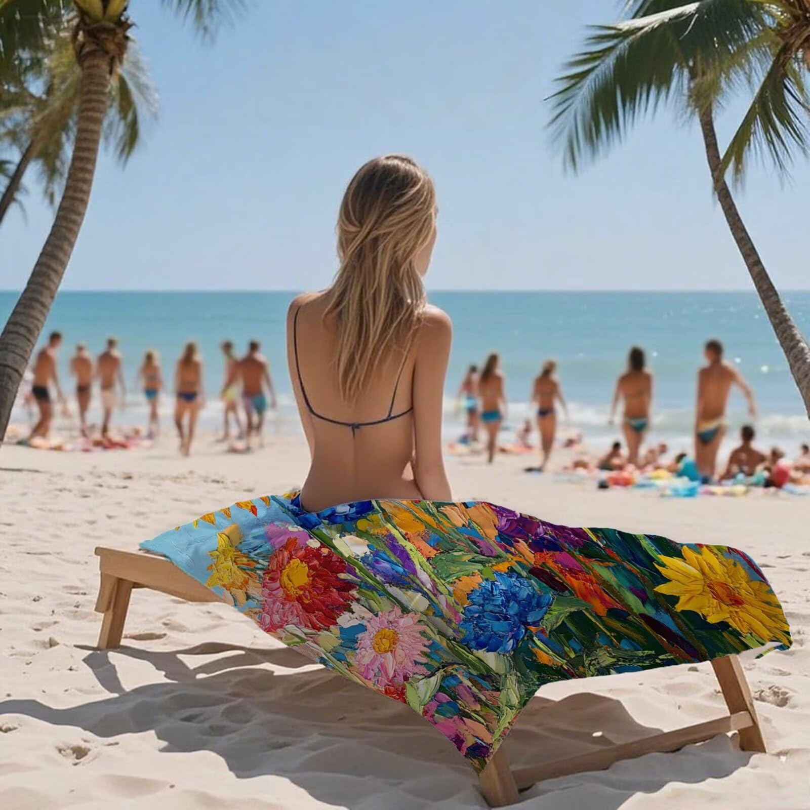 Ręcznik plażowy roślinny ręczniki plażowe dla dorosłych 220 x 100 cm słonecznik ręcznik z mikrofibry ręcznik kąpielowy bez piasku, chłonny szybkoschnący lekkie akcesoria plażowe do pływania, wakacji