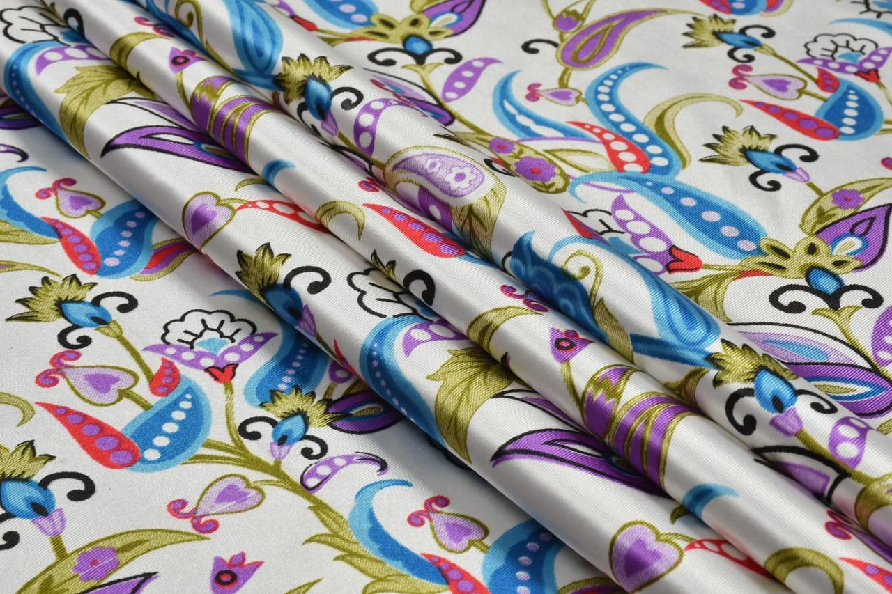 Polyester Silhouette Digital Printed Blue Fabric (1 Meter)-image-29