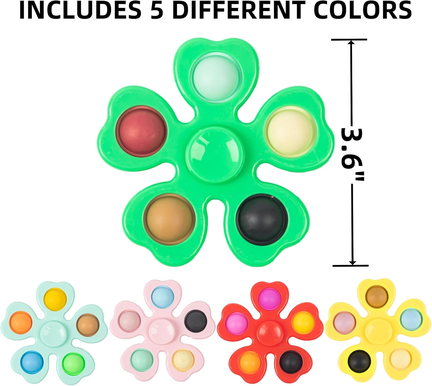 24 Pcs Large Fidget Spinners + 24 Pcs Jumping Spring Popper Toys Party Favors for Kids-Pocket Water Ring Game for Return Gifts-Goodie Bags Stuffers-Classroom Prizes-Birthday Party