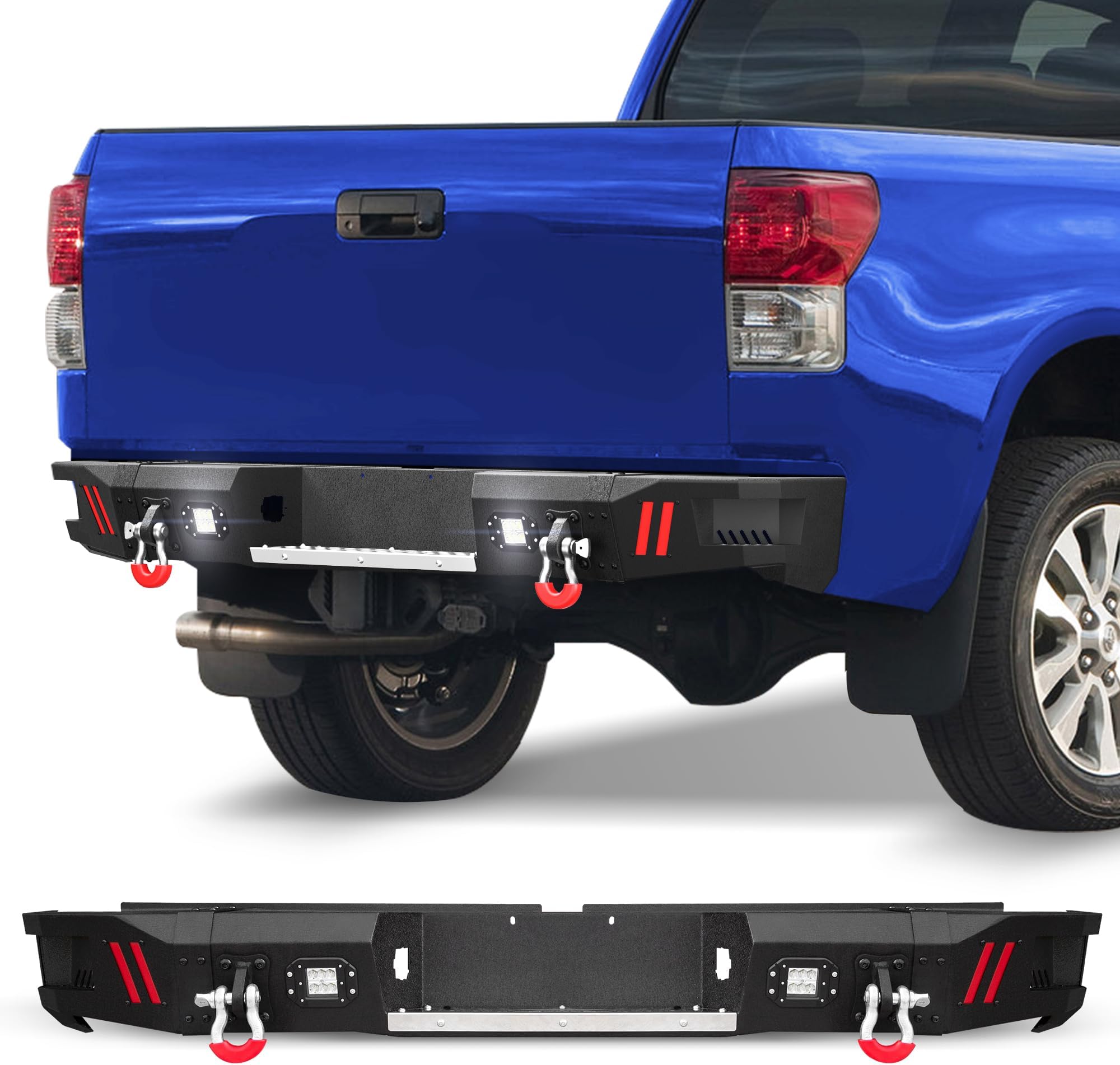 Amazon.com: POFENZE Truck Rear Bumper Fit Toyota Tundra 2007 2008 2009 ...