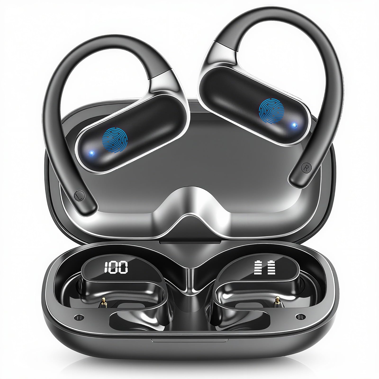 PPBP AI Translation Earbuds Real Time,182 Language Translator Earbuds,Audifonos Traductores Inglés Español,5-in-1 Open Ear Translator Device,