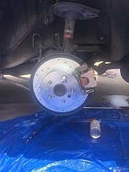 Rear Brake Kit For Toyota Camry Avalon Lexus ES350 - Drilled & Slotted Rotors With Ceramic Pads