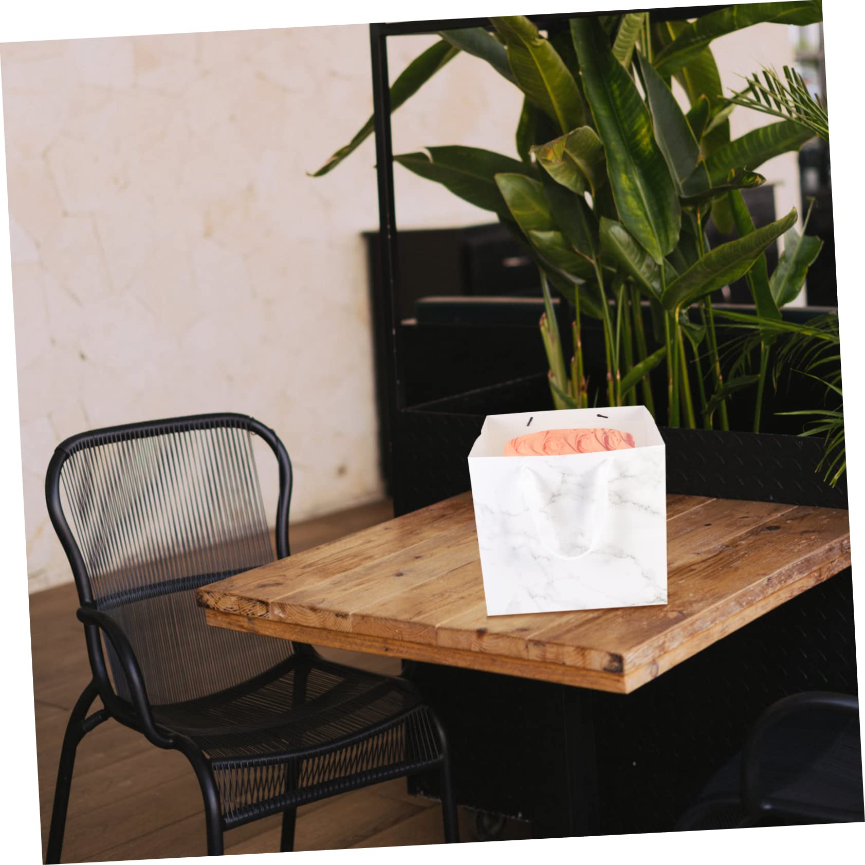 Healeved 6piezas Bolsa De Diseño De Mármol Para Cumpleaños y Flores Bolsa De Transporte Decorativa Para Pasteles y Práctica y Ligera