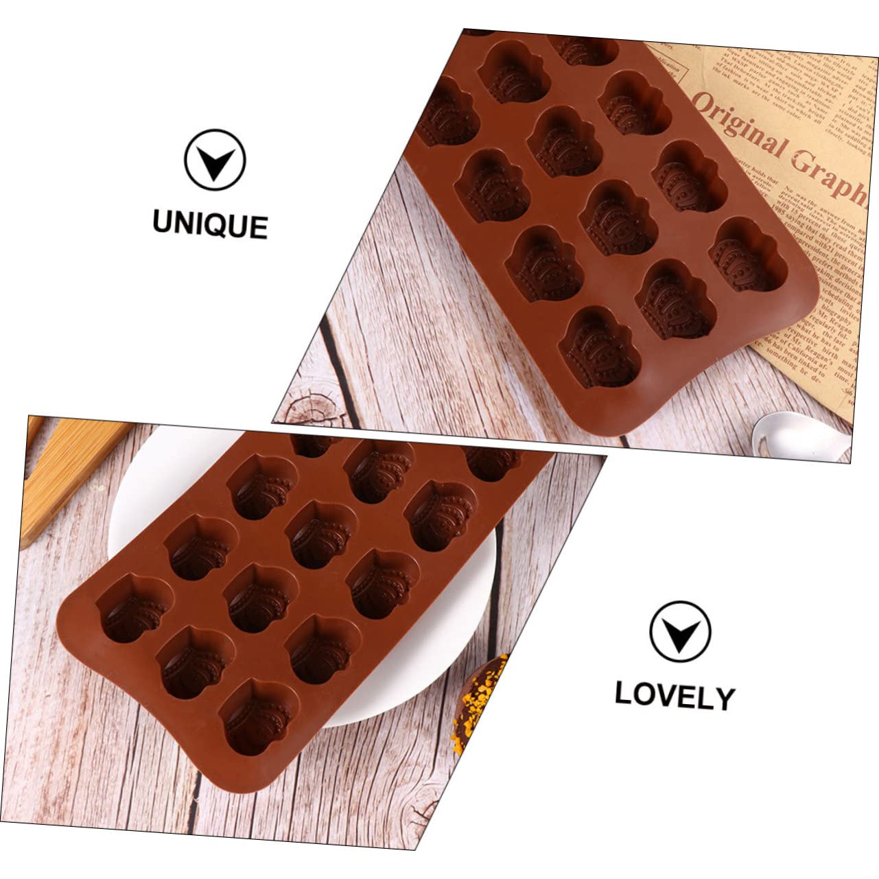 Lot De 3 Petits Moules À Chocolat En Silicone Pour Bonbons Outils De Cuisson 3 Pièces X 3