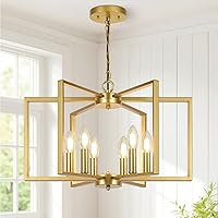 Vista 9 de Candelabro negro de granja, lámpara geométrica de 6 luces para comedor, moderna lámpara de techo industrial de metal, luces colgantes rústicas