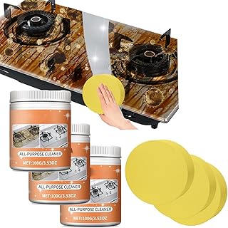 Cookware Cleaning Paste For Cleanser & Polish, Stainless Steel Degreaser for Pots, Pans, Bakeware & Grills, Quickly Dissolve Stubborn Oil Oxide Layer & Rust On Surfaces & Kitchen Utensils (3 Pcs)
