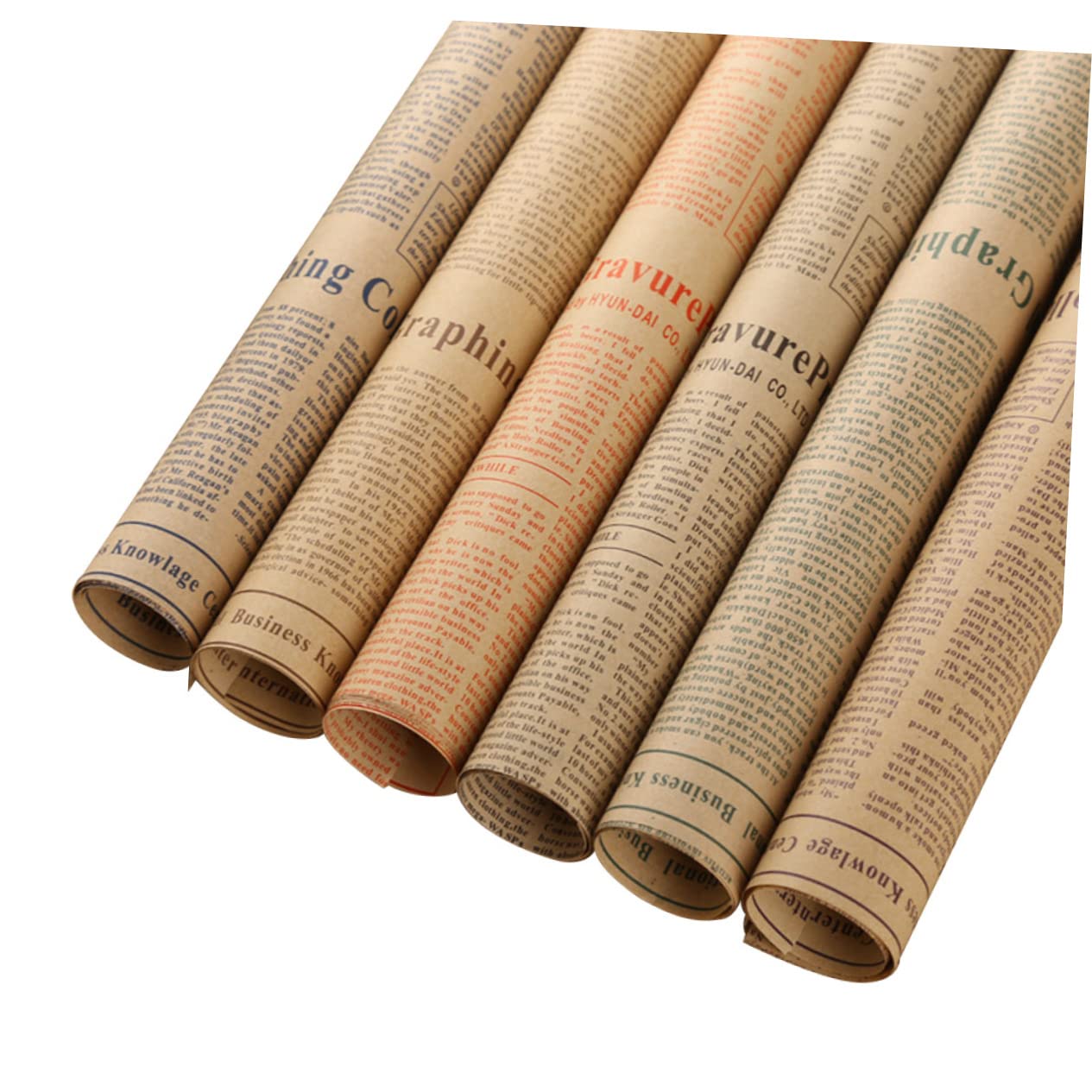 GLEAVI 50blätter Kraftpapier Geschenkpapier Retro-papier für Blumensträuße und Diy-projekte Vintage-papierverpackungen Reißfestes Papier für Geburtstage Hochzeiten und Zufälliger Stil