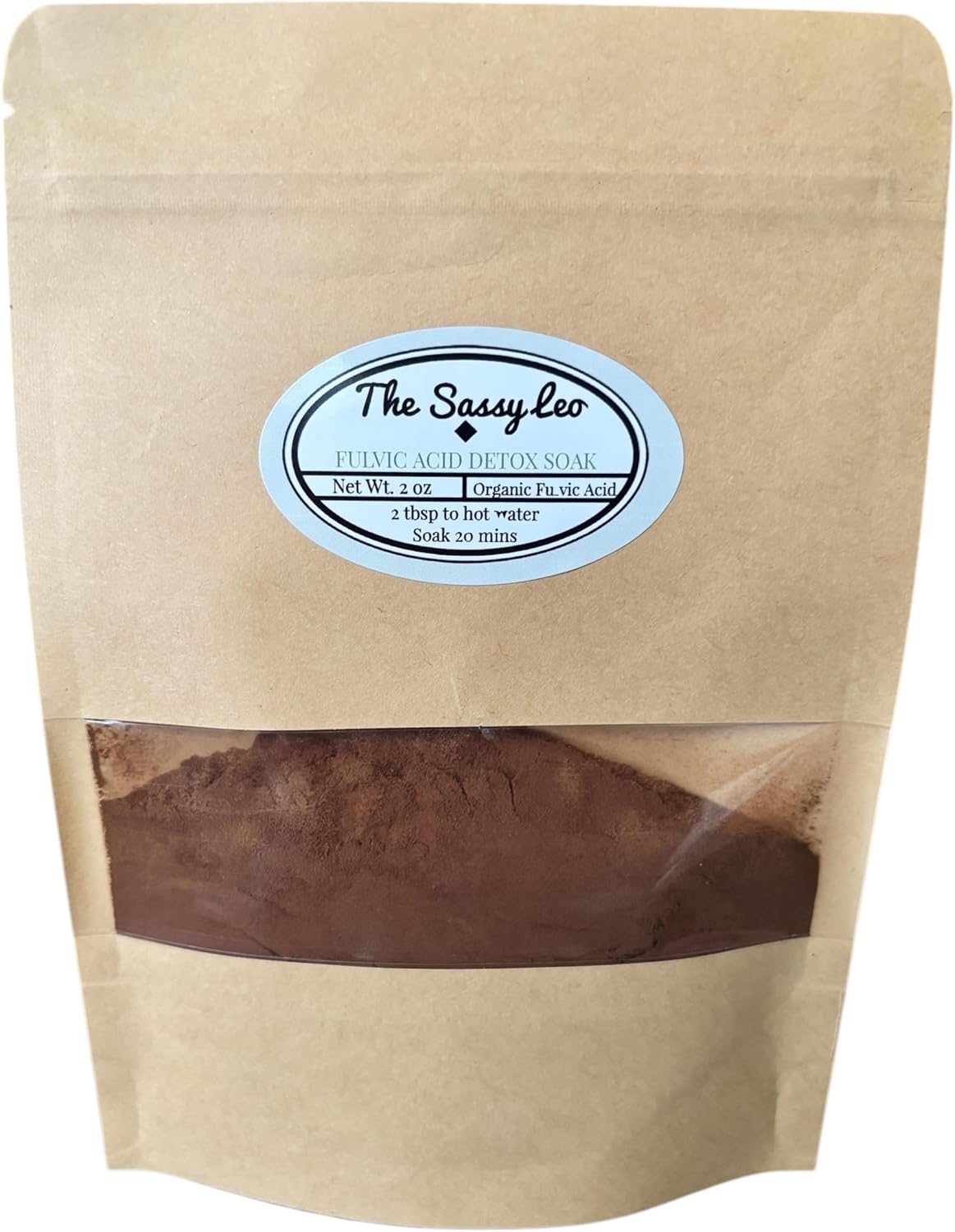 Generic Fulvic Acid Detox Bath 2oz Bag, Brown