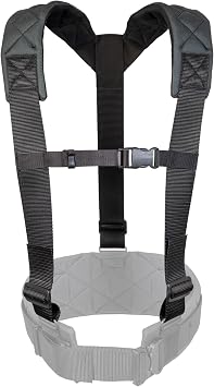 Occidental Leather Badger Suspenders - Gunmetal - Equipped with Shoulder Pads - Made in USA