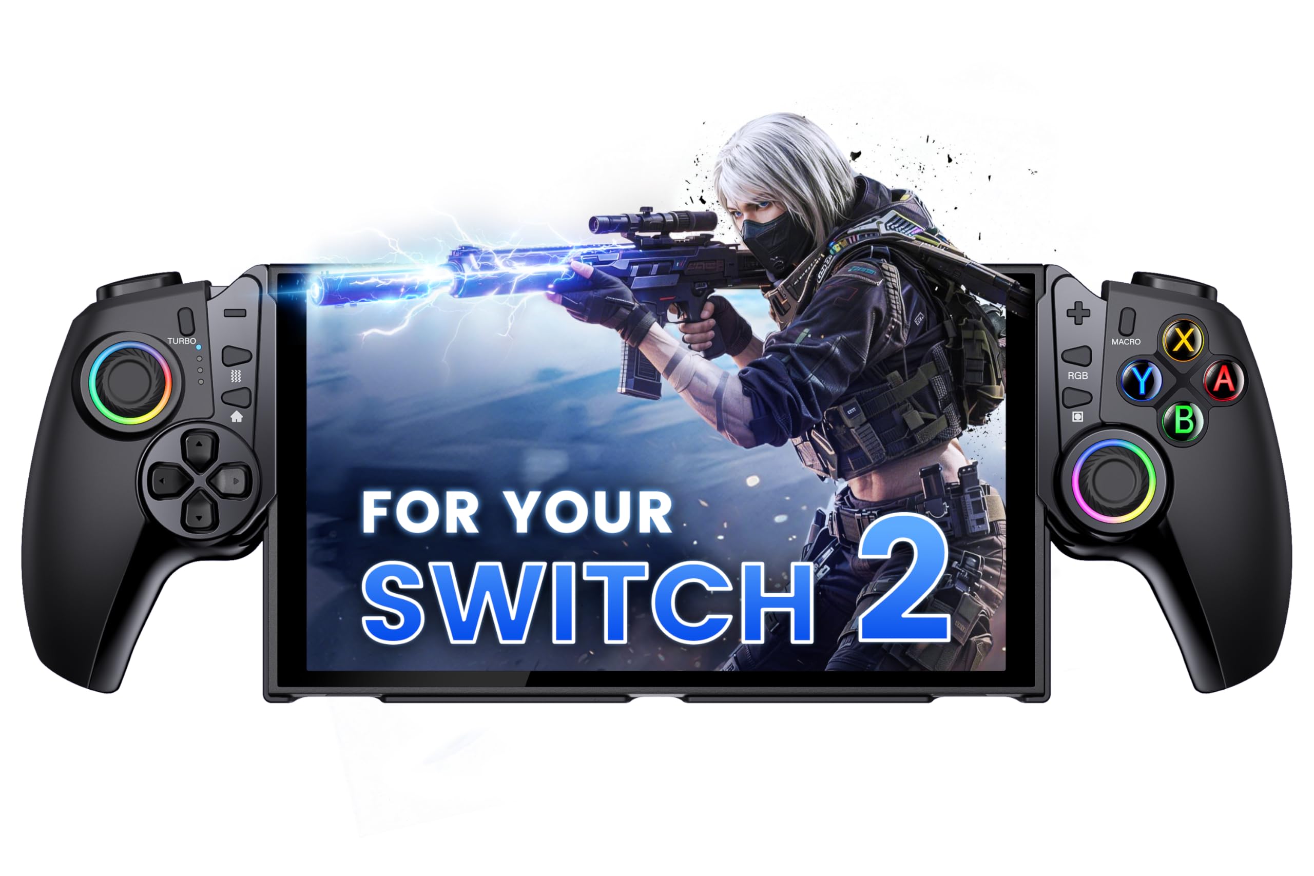 Amazon.co.jp: スイッチ 2 コントローラー RGBライト マクロ機能