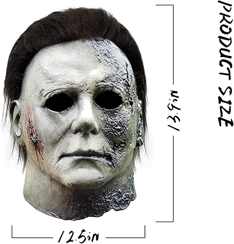 Miniatura 3 de FLORENCE IISA Máscara de Halloween de Michael Myer - Máscara de látex aterradora de terror para adultos, disfraz de cosplay para fiesta de Halloween