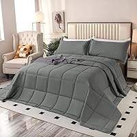 Vista 11 de Juego de edredón extragrande California King de 120 x 120 pulgadas, edredón extra grande tamaño King de 3 piezas, edredón ligero reversible