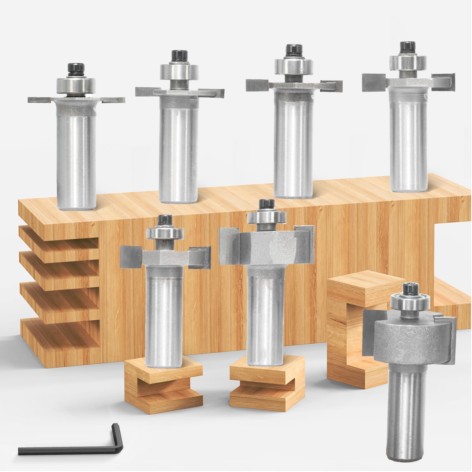 T Slot Router Bit Set - 5 Pcs, 3/8" Depth -9 T Slot Router Bit Set - 5 Pcs, 3/8" Depth -9