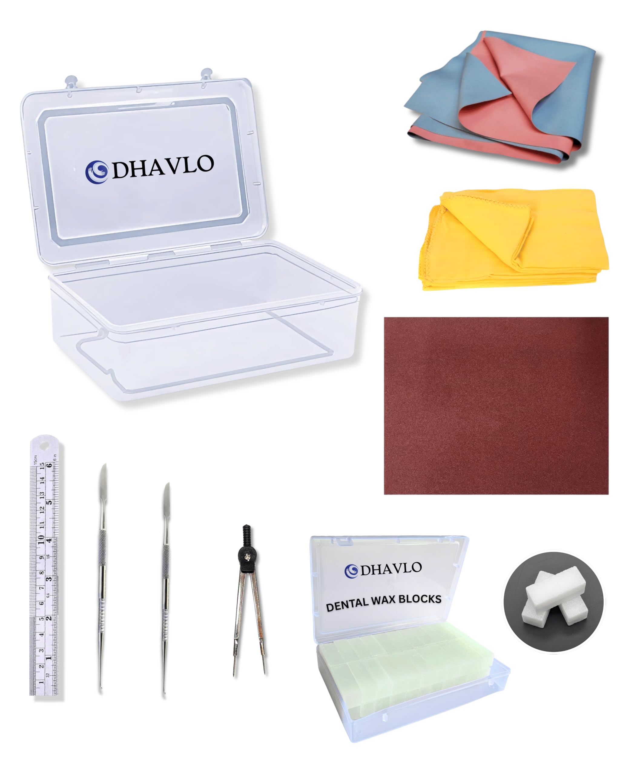 DHAVLO Professional Dental Wax Carving Kit with 36 White Wax