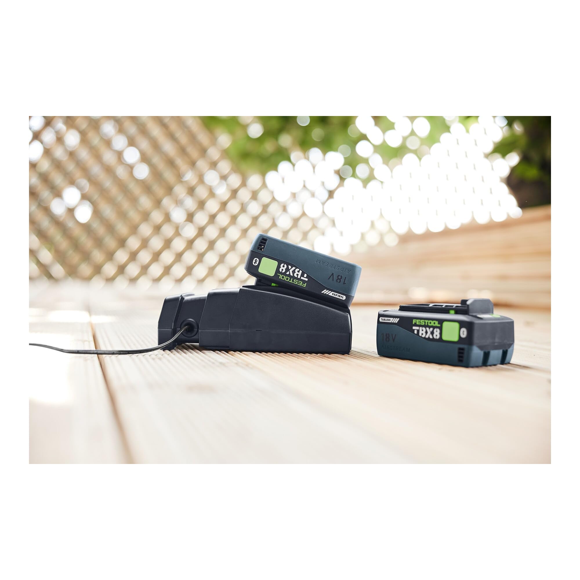 Festool SYS 18V 2xTBX8/SCA16 - Set de Energía con 2 Baterías 18 V / 8,0 Ah Tabless y Cargador Rápido SCA 16 en Systainer³