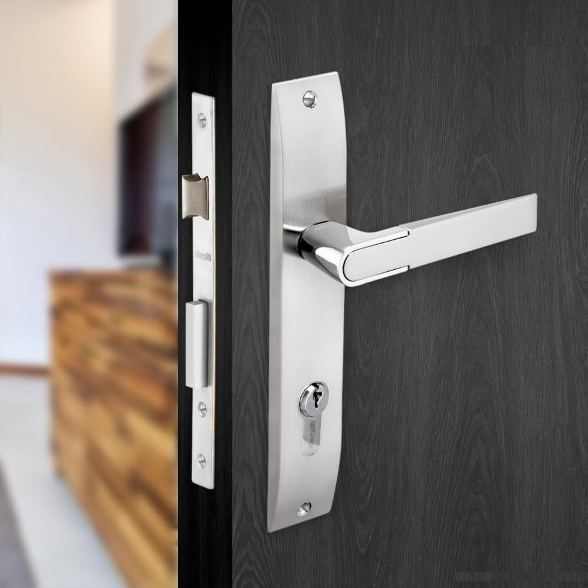 Dorset Zovi Handle 10" Plate with Mortise Latch and Deadbolt Lock | Key and Knob Cylinder (60mm) | 3 Simple Key | Silver Chrome Finish- 2 Handle Set | Ideal for Wooden Door (B0B5LK5R77) Amazon Price History, Amazon Price Tracker
