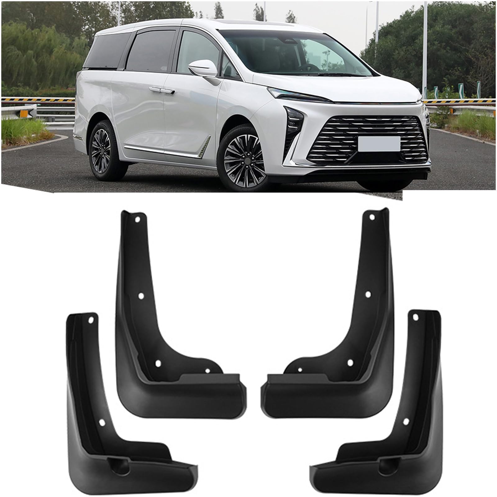 NYSLDSCO 4Pcs Premium Mud Flaps for Buick GL8 ES FristLand 2025 Front and Rear Splash Guards Durable Mudguards Protection Against Road Debris