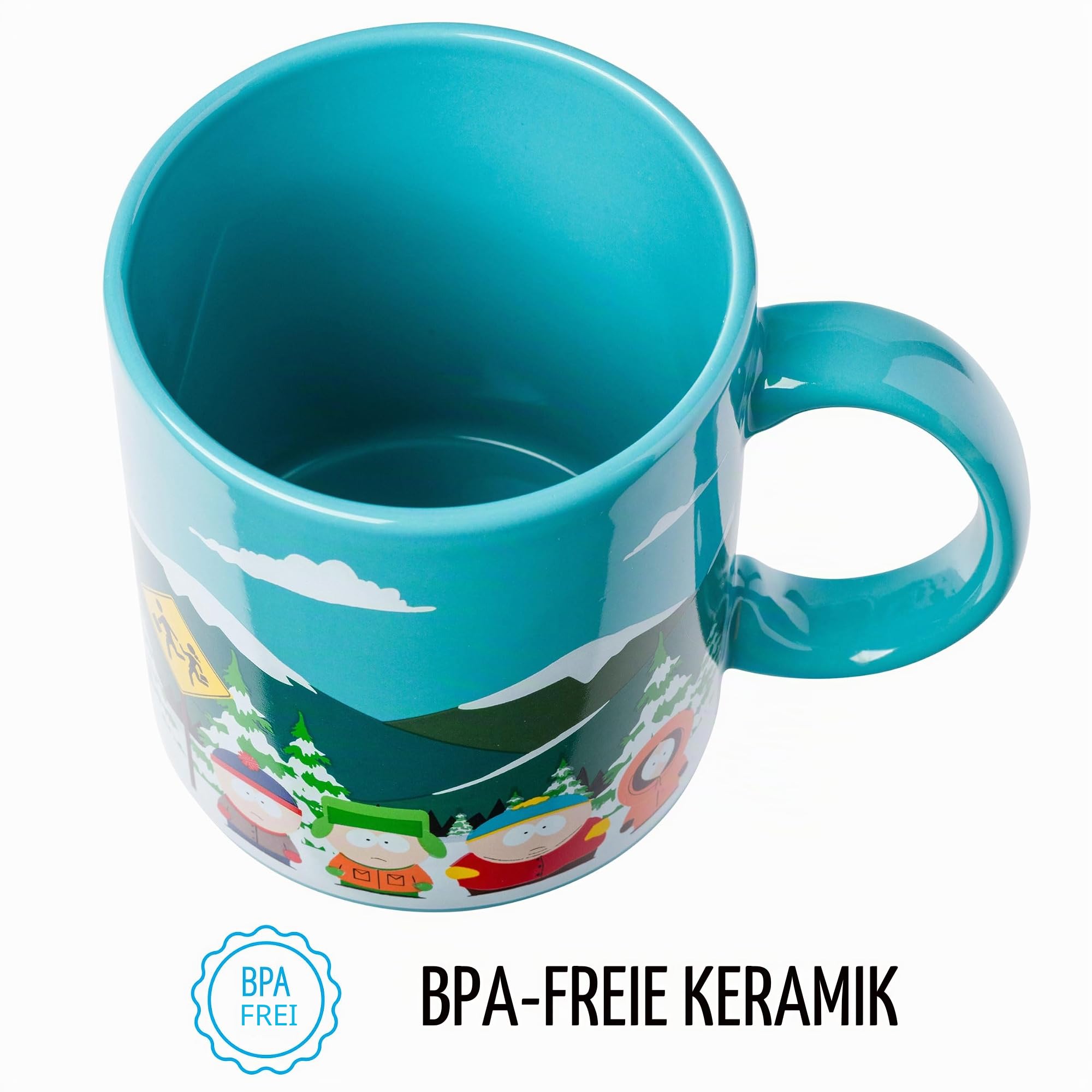 Silver Buffalo South Park Keramiktasse mit Busstop-Motiv, 590 ml