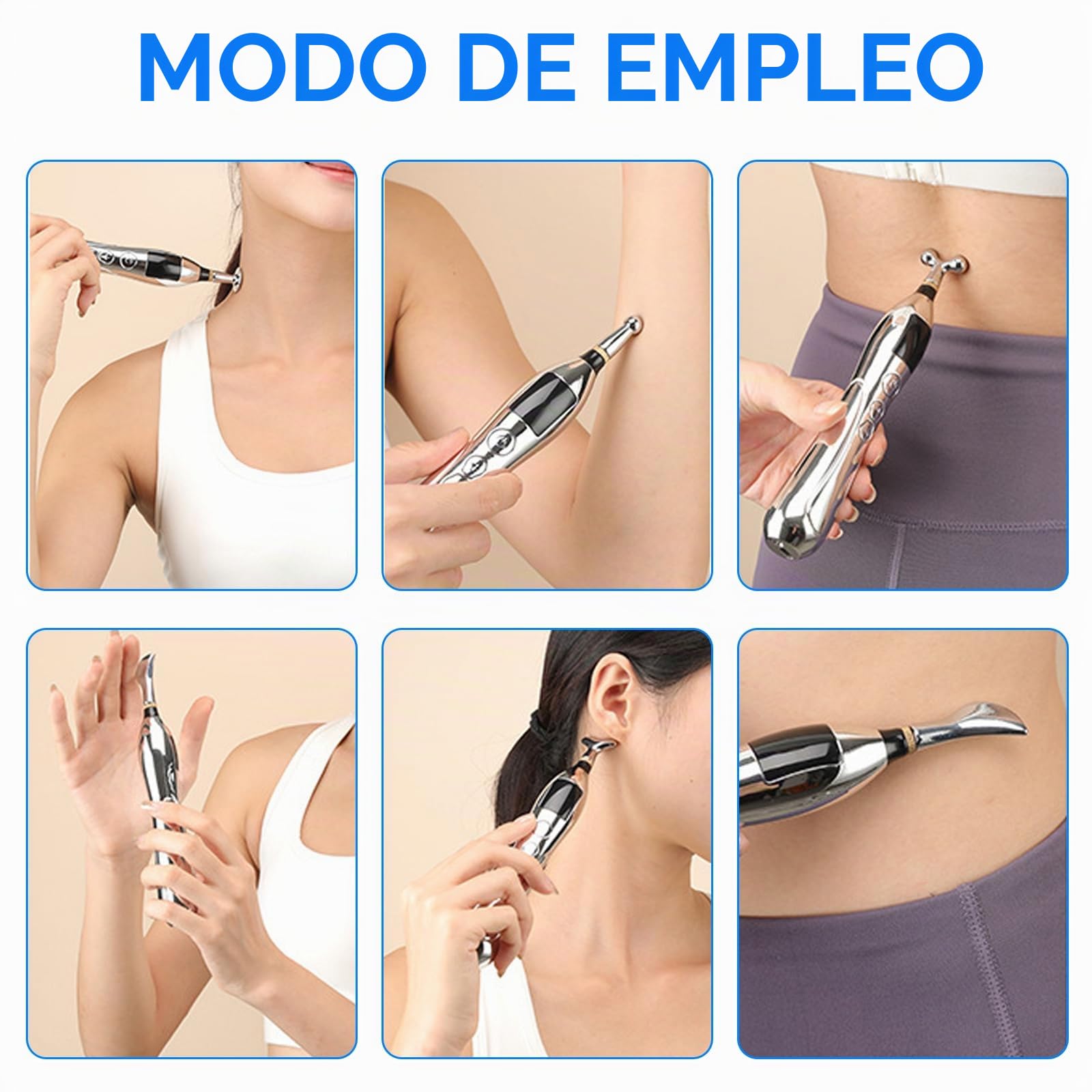 Acupuntura Masaje Pen,modelo recargable Lápiz Eléctrico de Masaje para Acupuntura,Pluma de la acupuntura masajeador de cuerpo eléctrico Meridian Energy