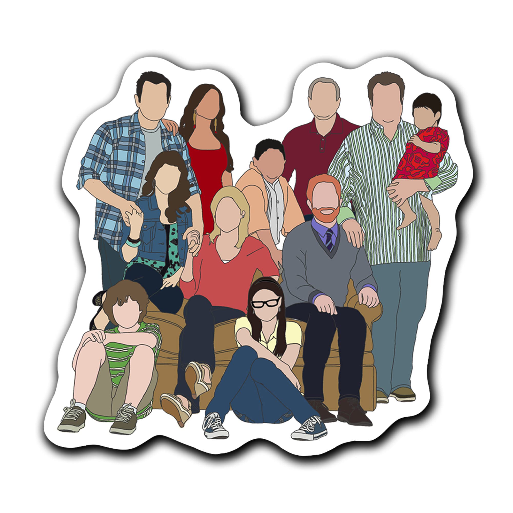 Phil Dunphy Modern Family Cast Sticker 2"