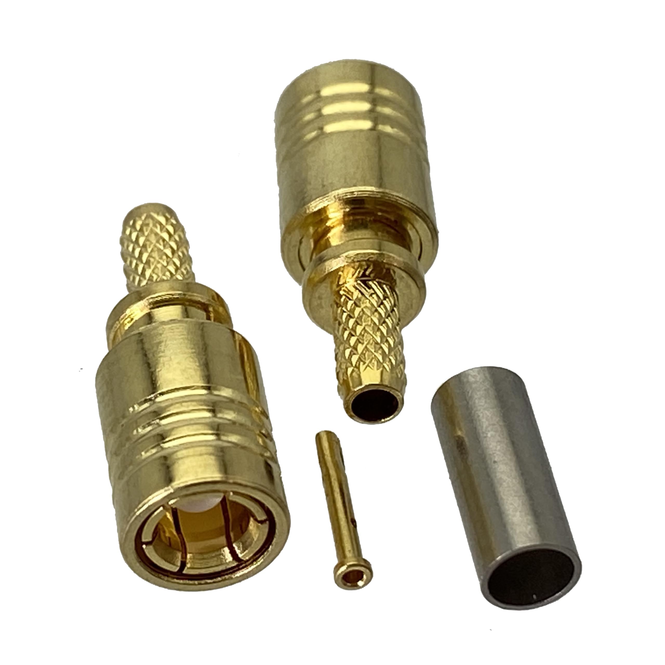 TSIOHKBS 1Pcs SMB Female Jack Crimp RG174 RG316 LMR100 Cable RF Coaxial Connector Wire Terminals(More Than 50pcs)