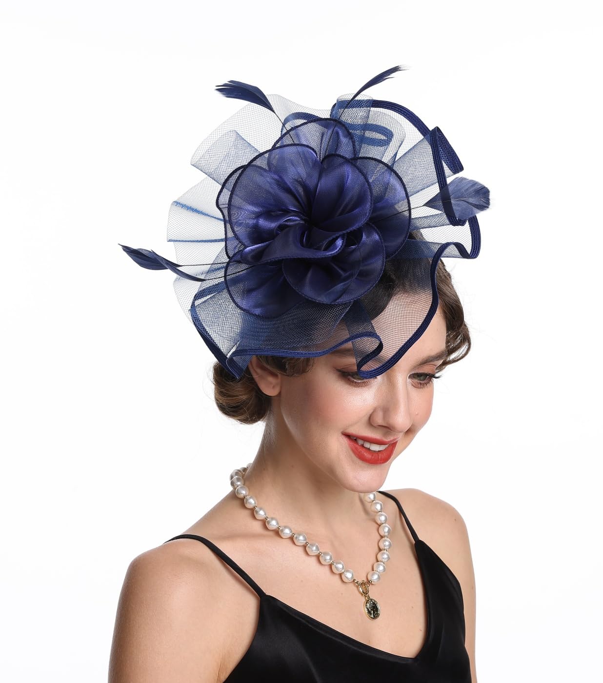Women's Organza Church British Fascinator Bridal Tea Party Wedding Hat Summer