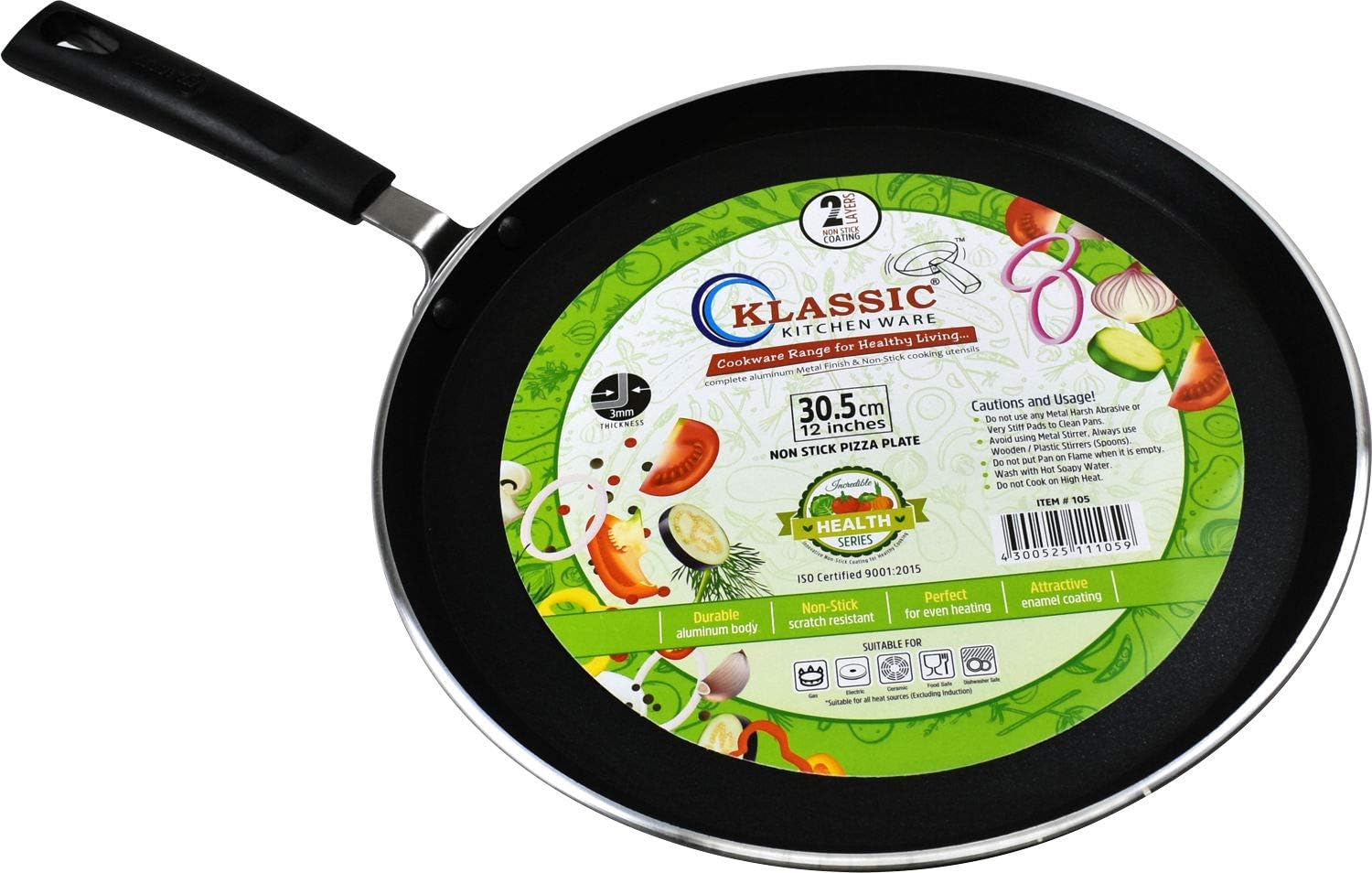 Sterling Ventures Klassic Non Stick Dosa Tawa Tava Pan Naan Roti Chapati Flat Bread Cake Indian 30.5CM