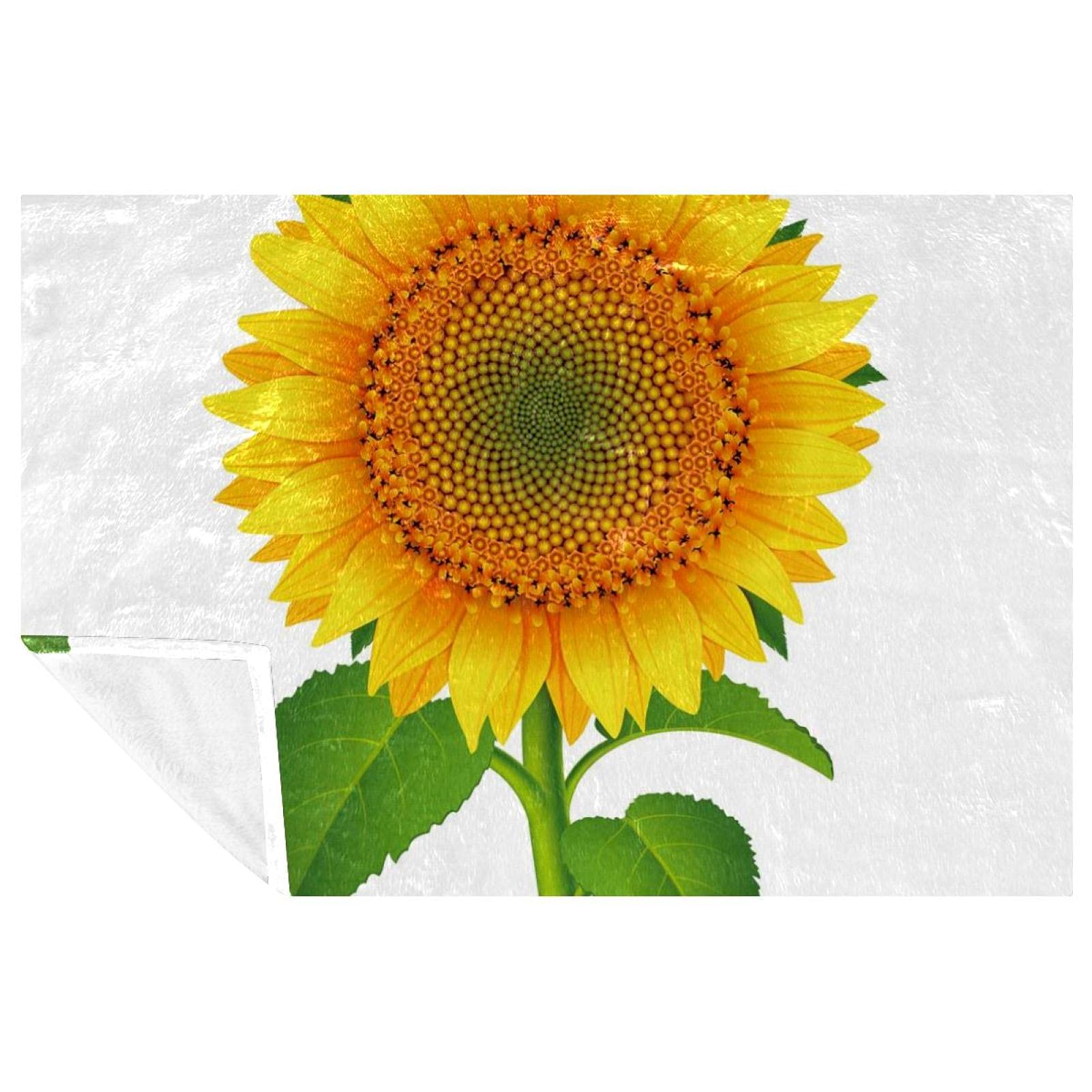 Couverture tournesol jaune pour pique-nique camping et plage grand format
