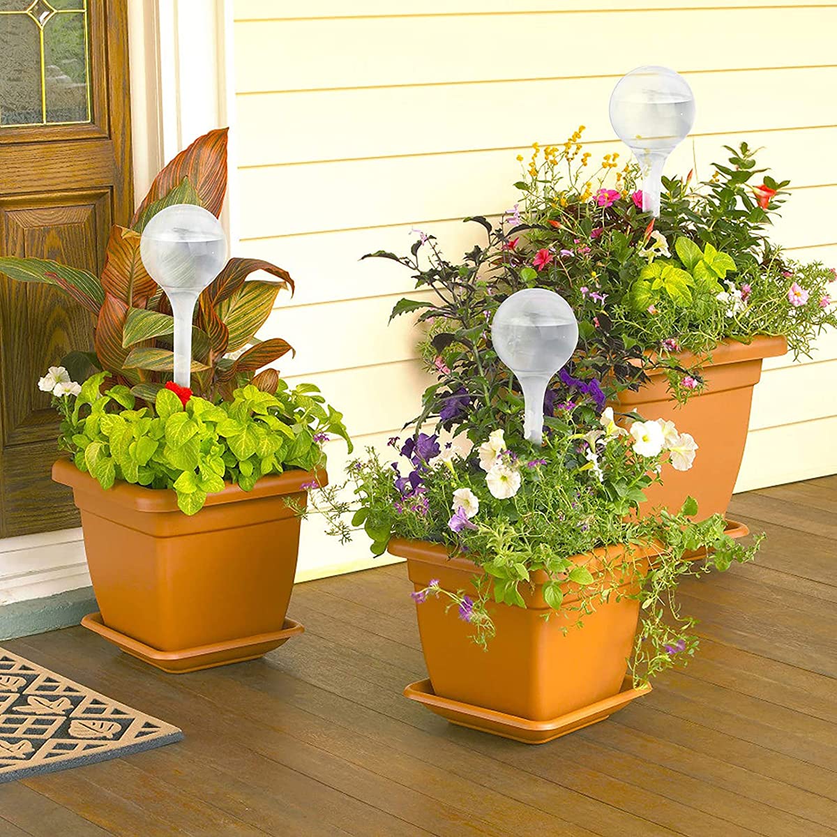 Guidre 8 Pièces Boules d'Irrigation pour Plantes,Goutte a Goutte,Arrosage Plante Vacances,Irrigation Goutte à Goutte Kit,Goutte-Gouttes Automatiques pour Plantes en Pot D'intérieur